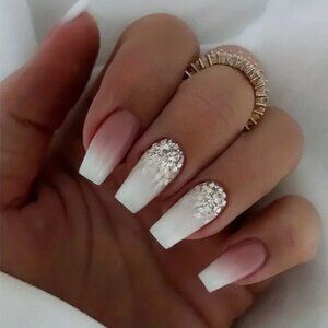 Beautiful press-on or glue-on nails.